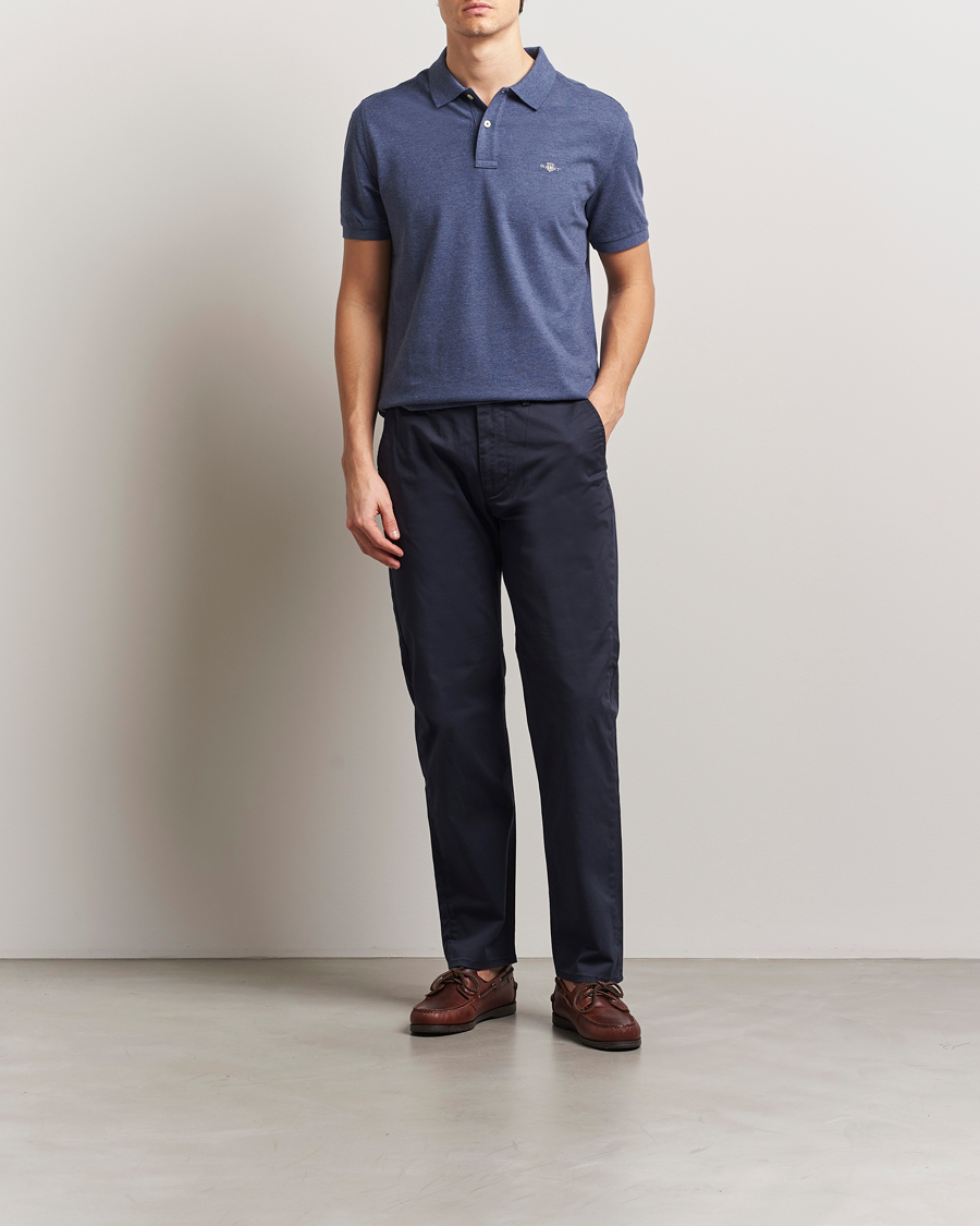Herre | Pikéer | GANT | The Original Polo Dark Jeans Melange