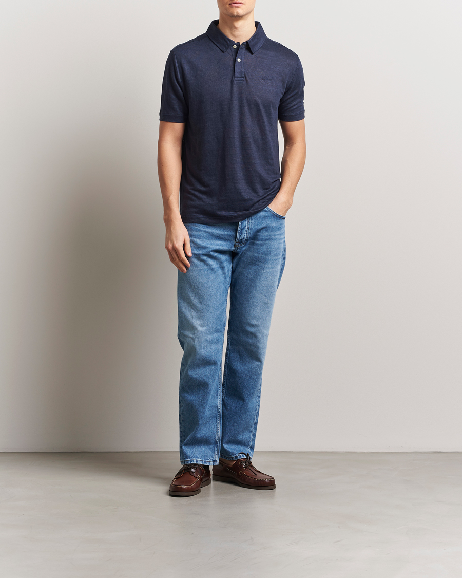 Herre | Pikéer | Gant | Linen Polo Evening Blue