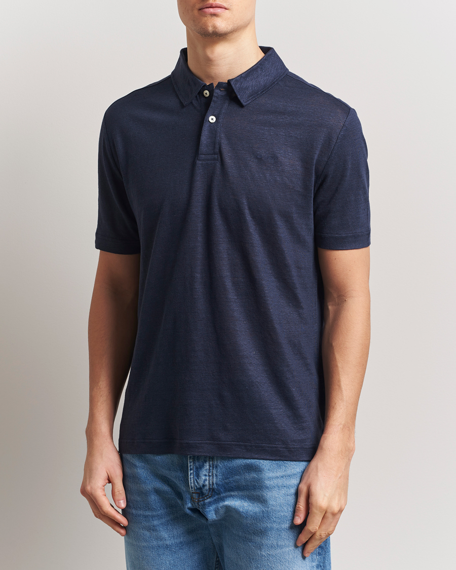 Herre | Pikéer | GANT | Linen Polo Evening Blue