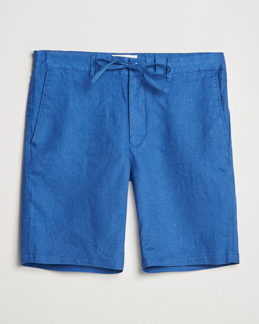 Herre | Shorts | GANT | Relaxed Linen Drawstring Shorts Rich Blue