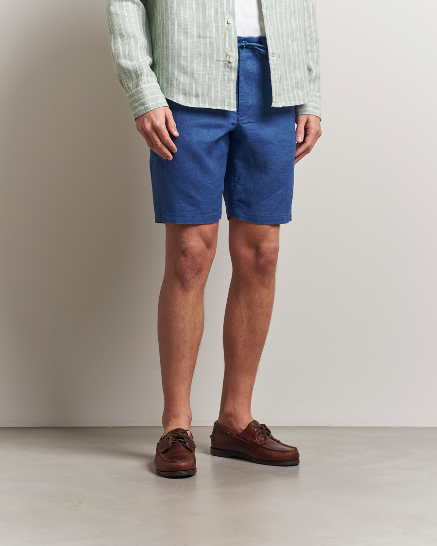 Herre | Shorts | GANT | Relaxed Linen Drawstring Shorts Rich Blue