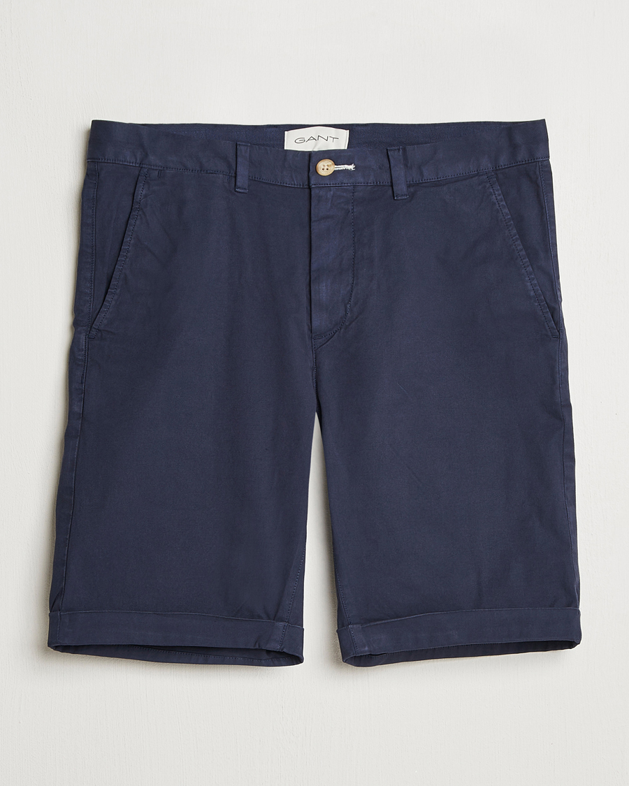 Herre | Shorts | GANT | Regular Sunfaded Shorts Evening Blue