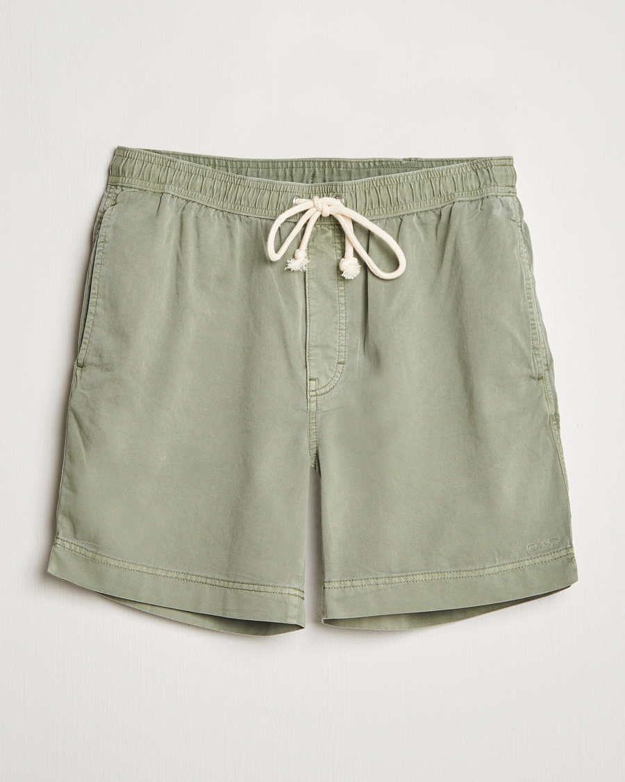 Herre | Shorts | GANT | Regular Sunfaded Drawstring Shorts Kalamata Green