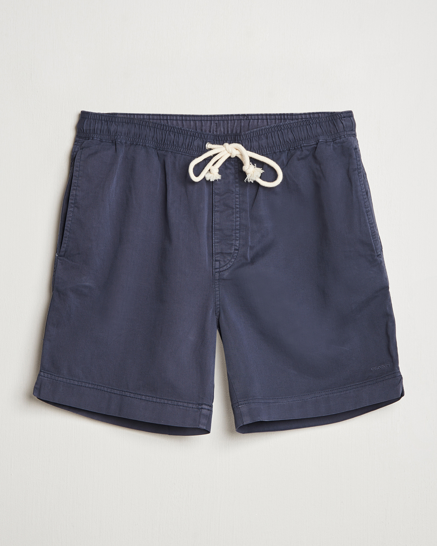 Herre | Shorts | GANT | Regular Sunfaded Drawstring Shorts Evening Blue