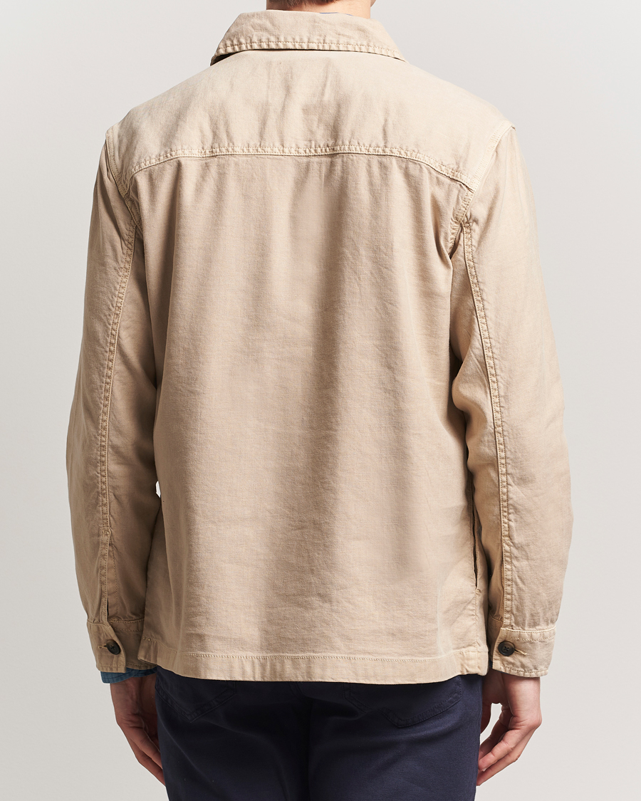 Herre | Skjorter | GANT | Linen/Cotton Twill Overshirt Dry Sand