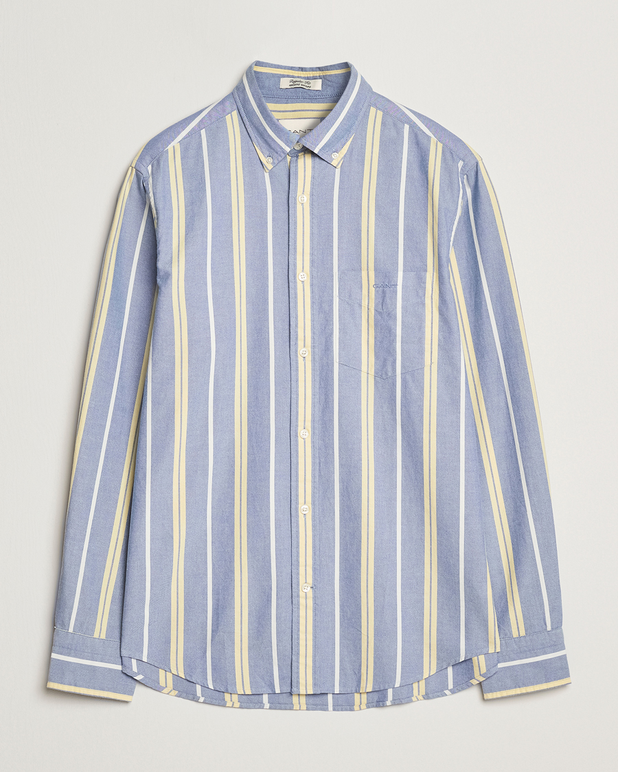 Herre | Skjorter | GANT | Regular Fit Archive Oxford Striped Shirt Rich Blue