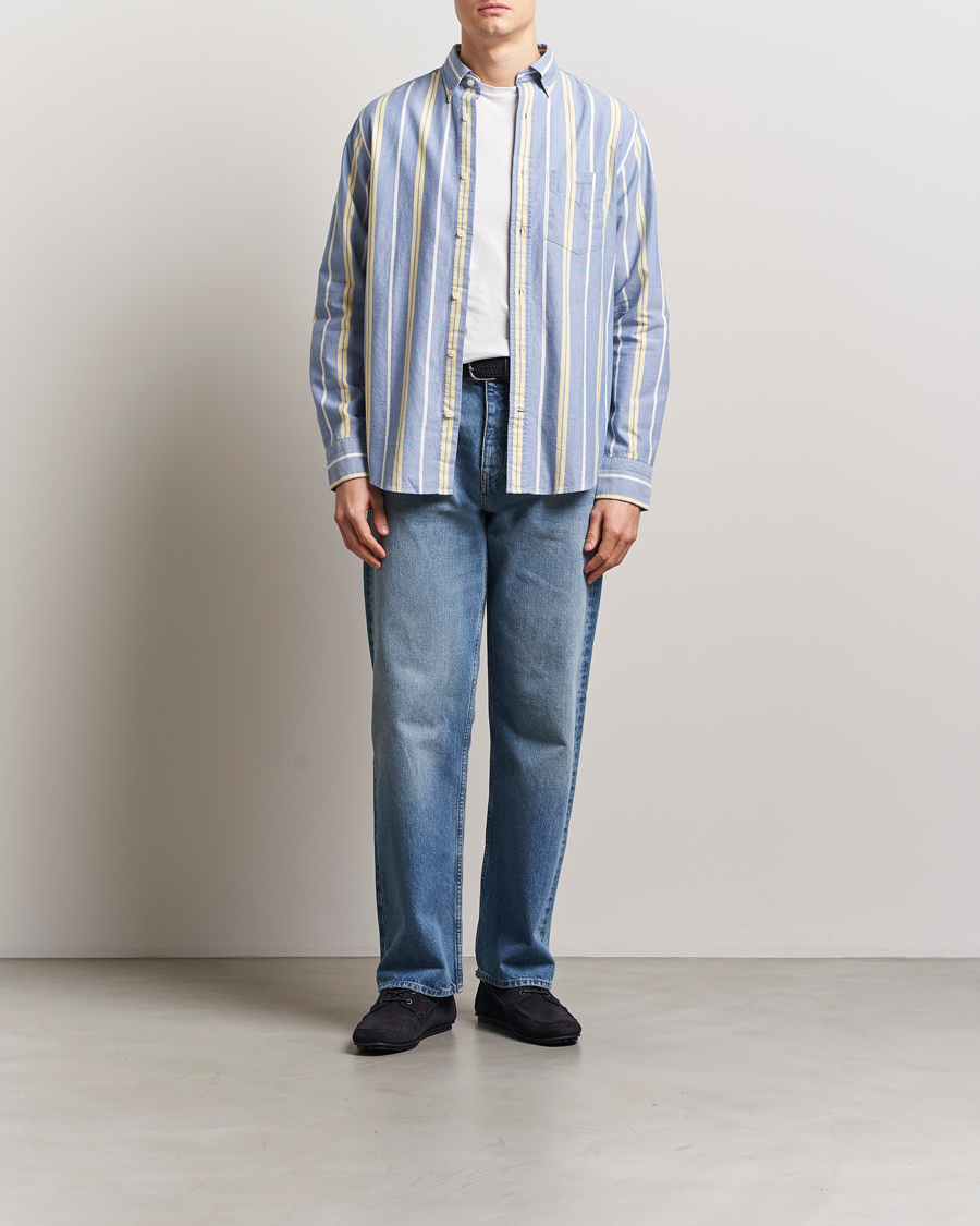 Herre | Skjorter | GANT | Regular Fit Archive Oxford Striped Shirt Rich Blue