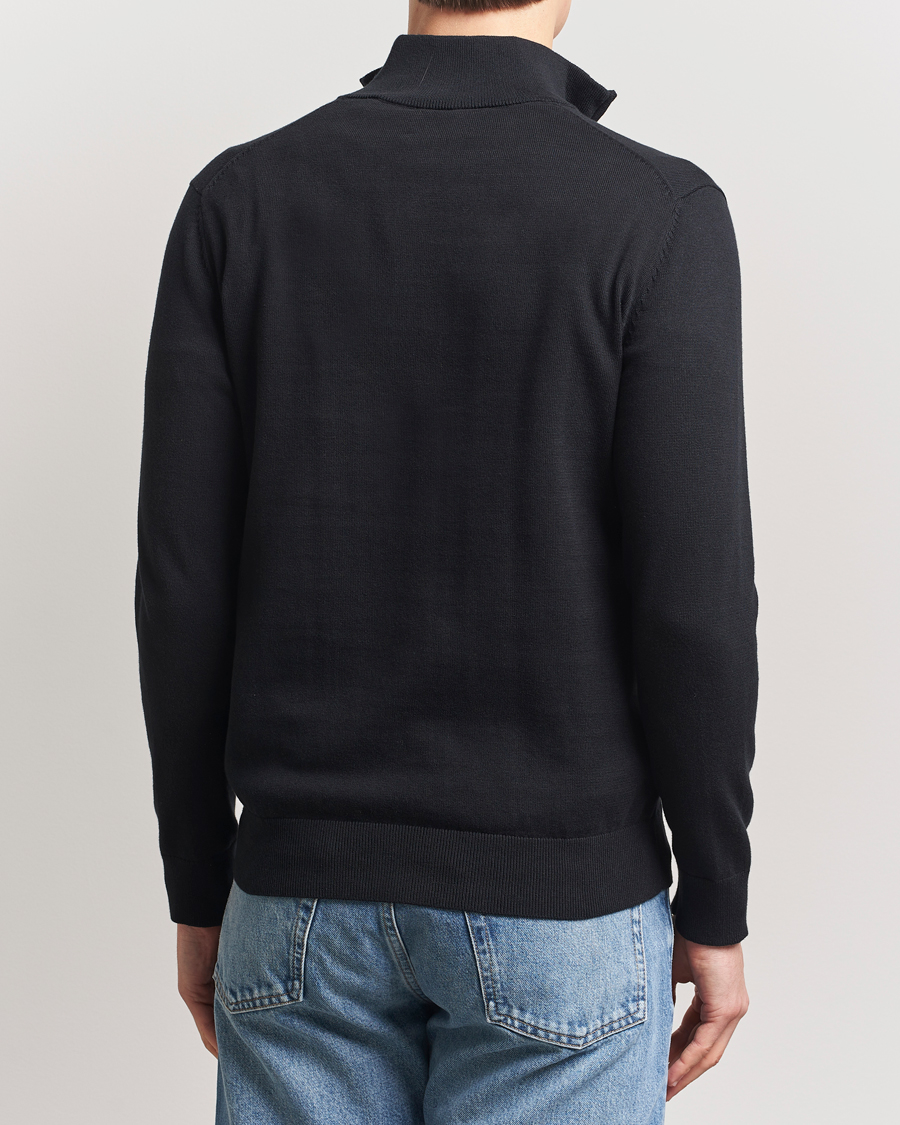 Herre | Gensere | GANT | Classic Cotton Half Zip Black