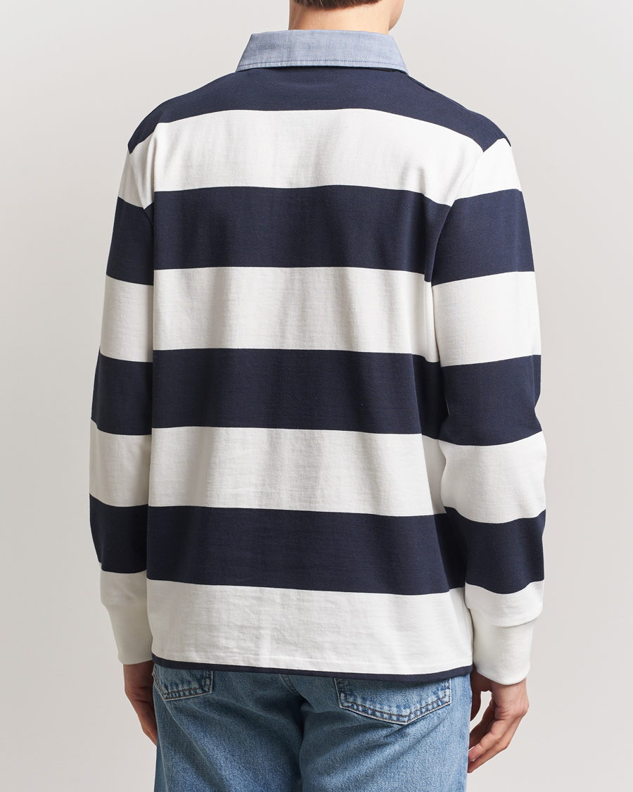 Herre | Gensere | GANT | Chambray Barstriped Rugger Eggshell