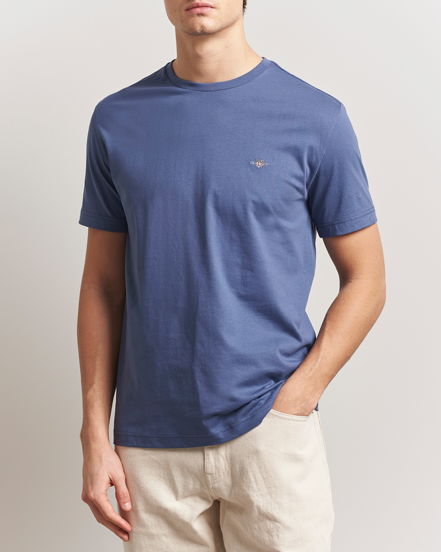 Herre | T-Shirts | GANT | The Original T-Shirt Dusty Navy