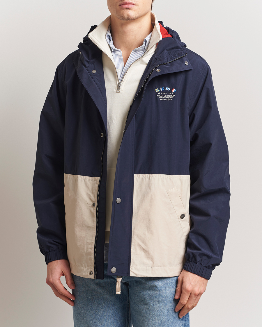 Herre | Jakker | GANT | Blocked Windshielder Jacket Classic Blue