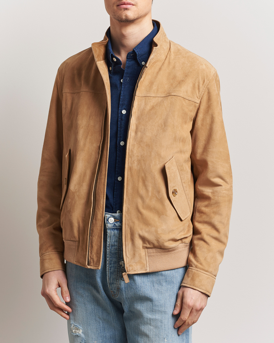 Herre | Jakker | GANT | Suede Harrington Jacket Warm Khaki