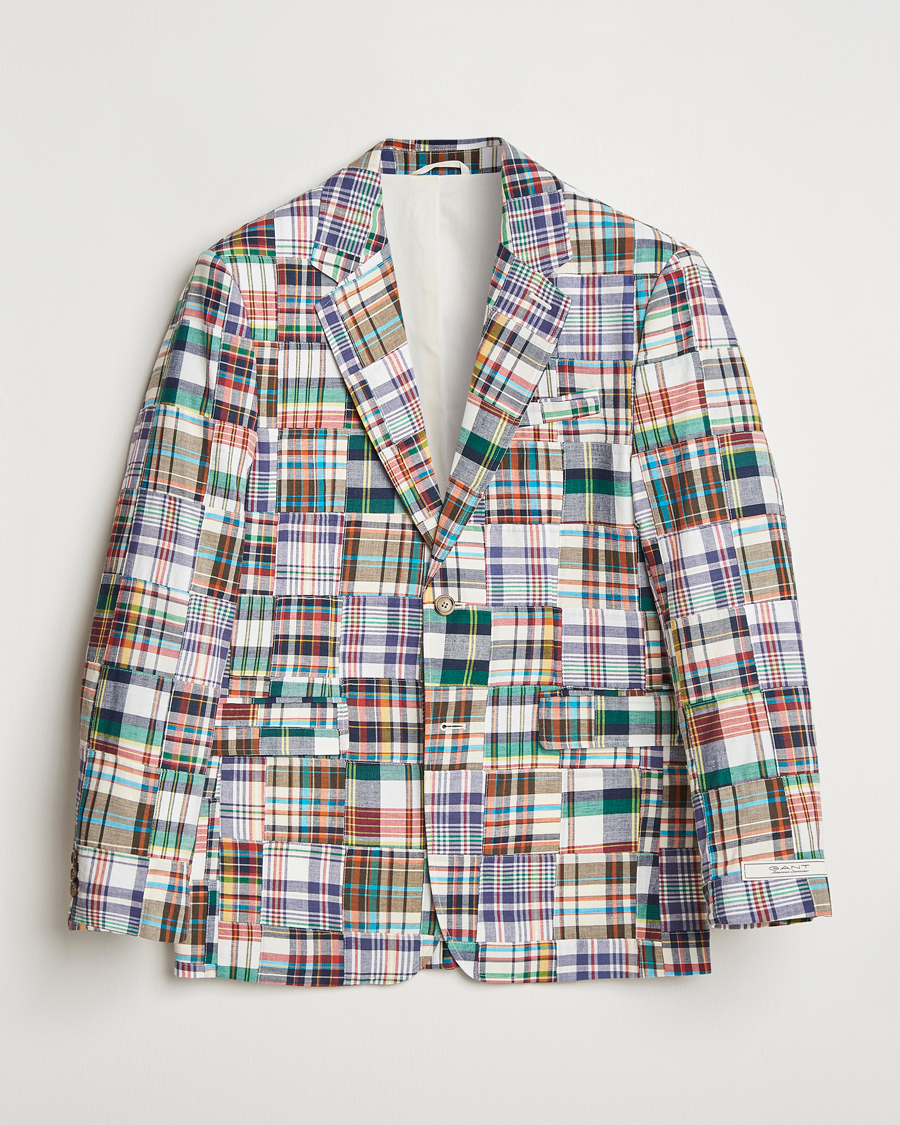 Herre | Dressjakker | GANT | Regular Fit Patchwork Blazer Multi