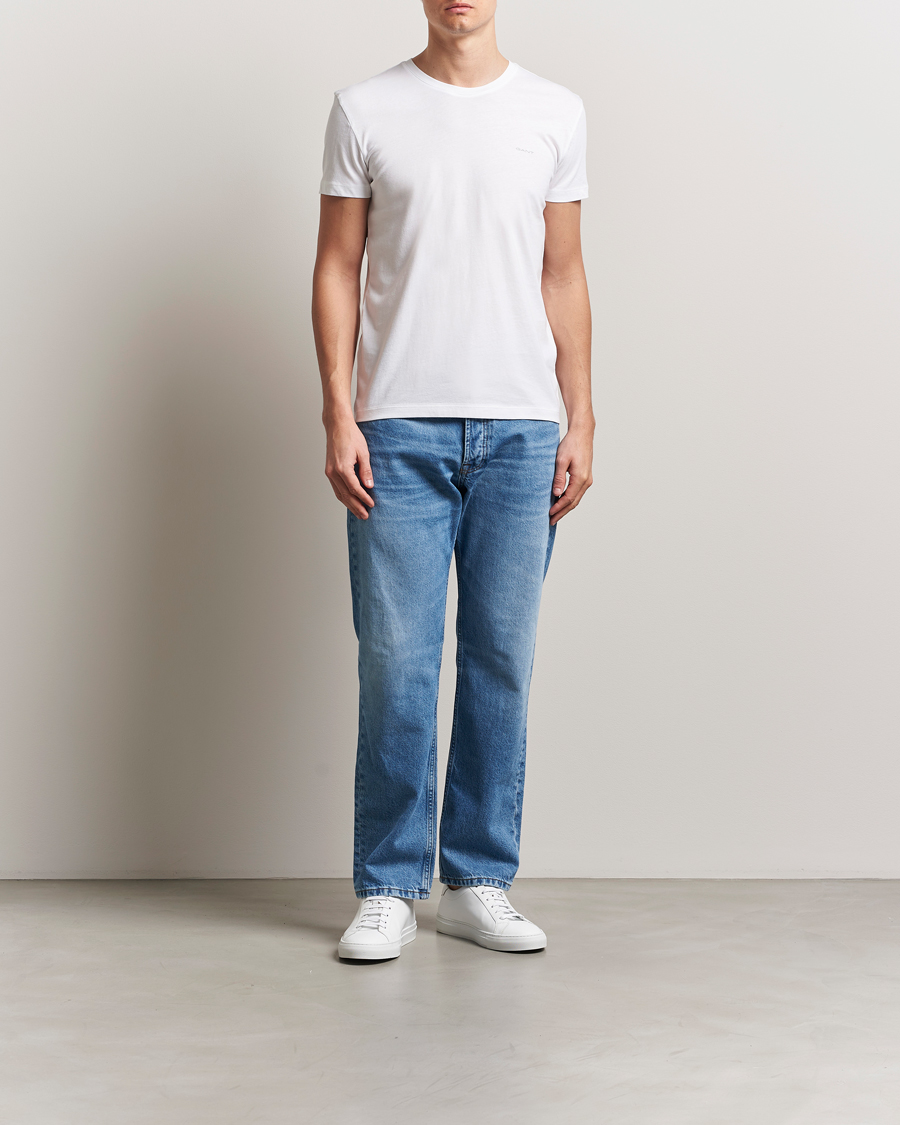 Herre | T-Shirts | GANT | 2-Pack Crew Neck T-Shirt White