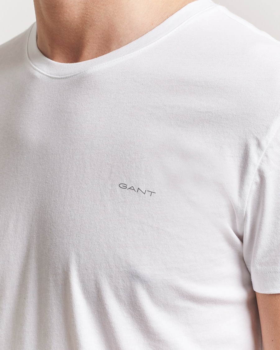 Herre | T-Shirts | GANT | 2-Pack Crew Neck T-Shirt White