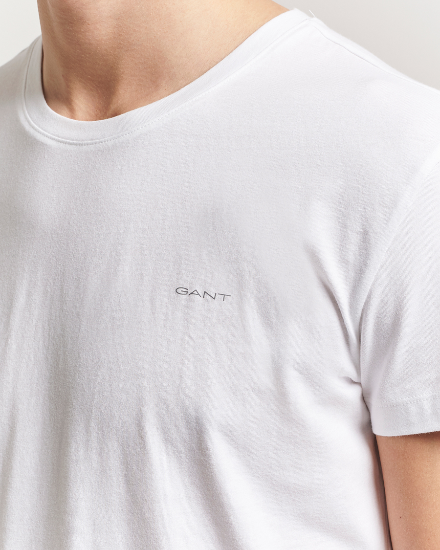 Herre | T-Shirts | Gant | 2-Pack Crew Neck T-Shirt Black/White