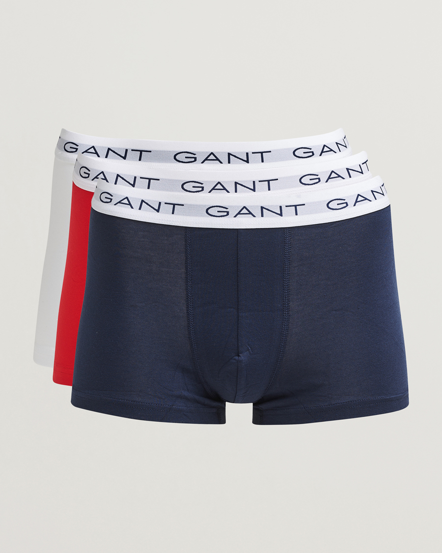 Herre | Undertøy | GANT | 3-Pack Trunks Blue/Red/White