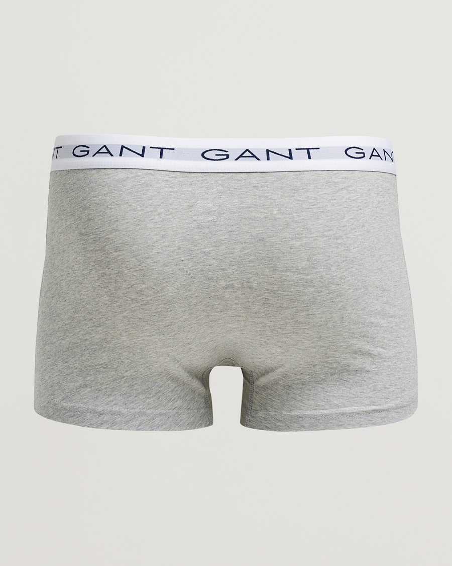 Herre | Undertøy | Gant | 3-Pack Trunks Light Grey Melange/Black/White