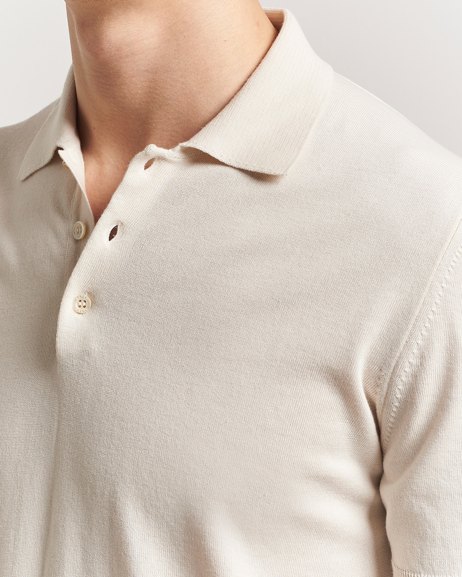 Herre | Pikéer | Altea | Short Sleeve Cotton Polo Off White