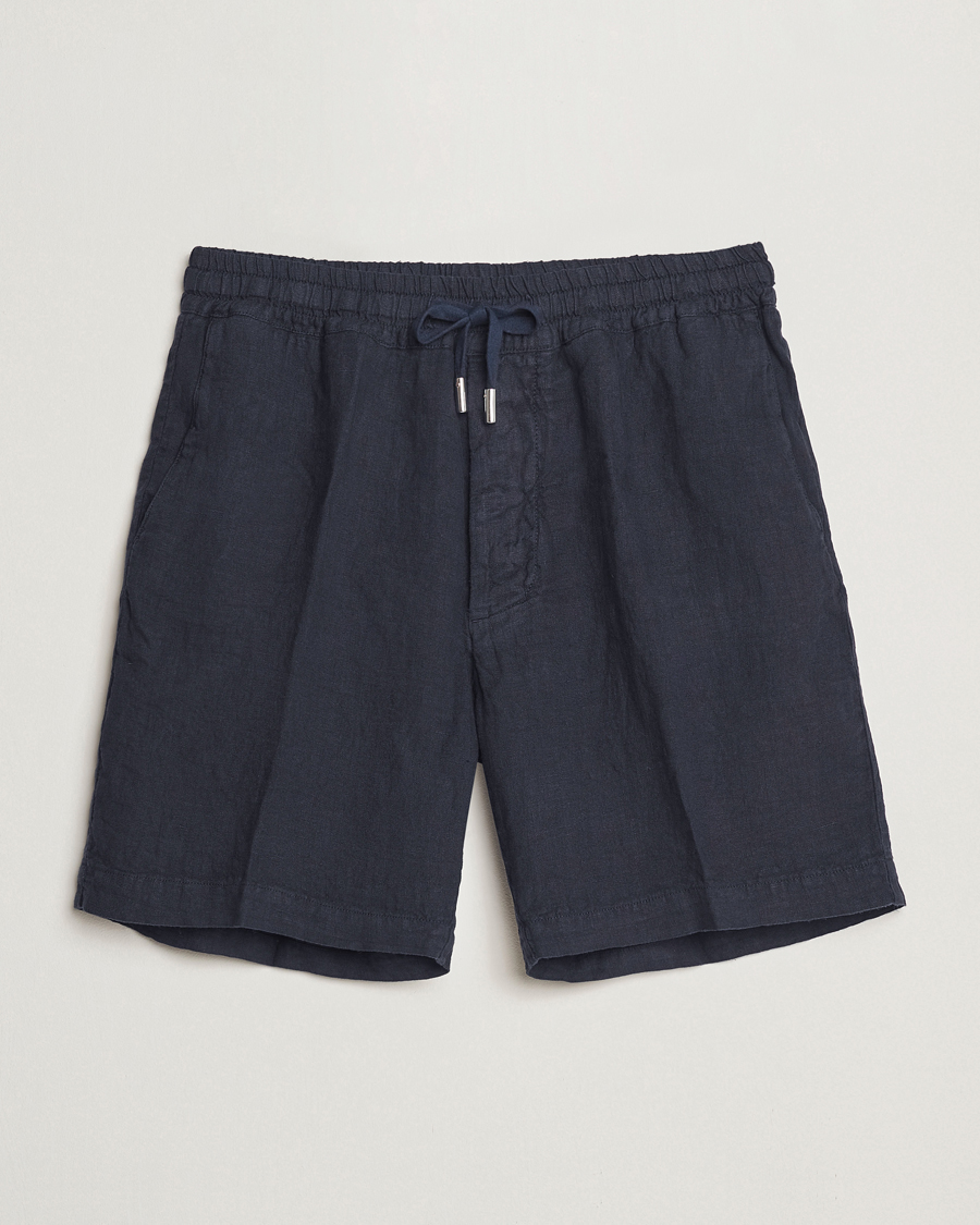 Herre | Shorts | Altea | Linen Drawstring Shorts Navy