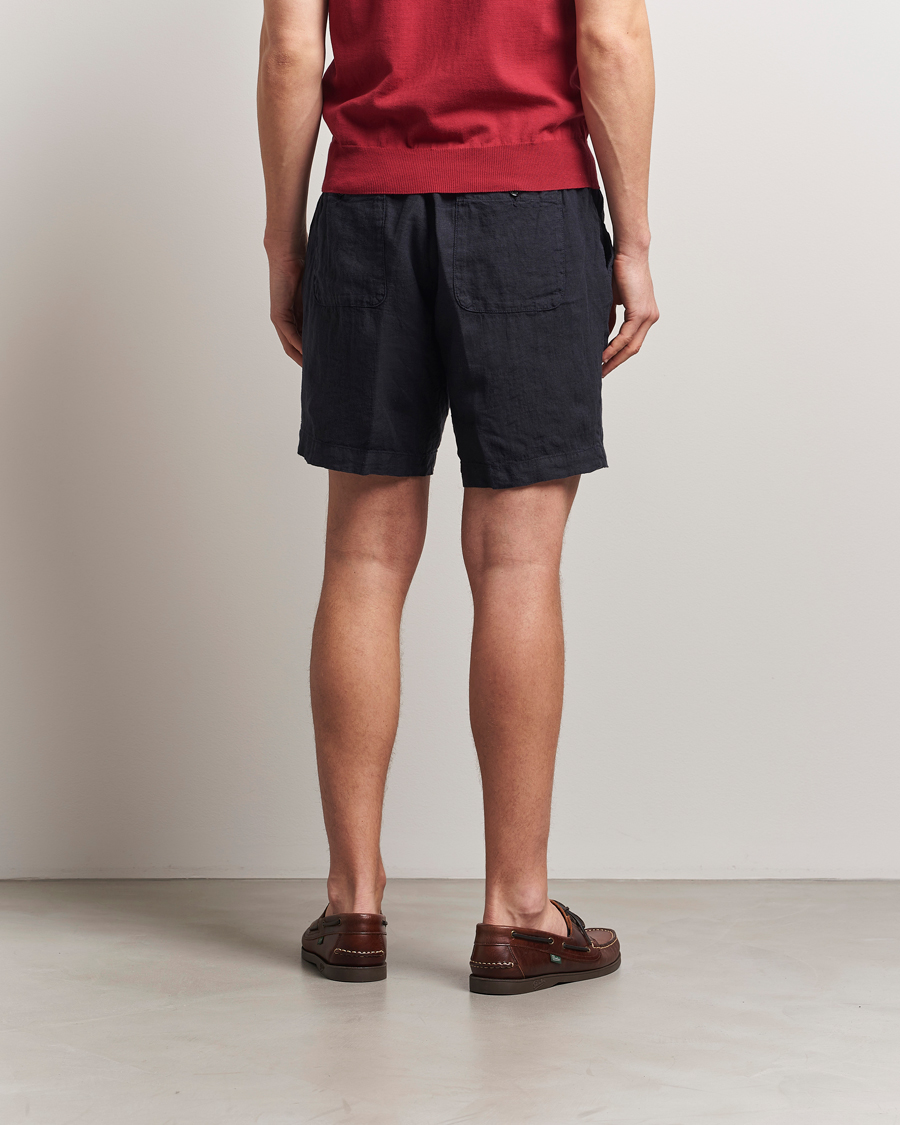 Herre | Shorts | Altea | Linen Drawstring Shorts Navy