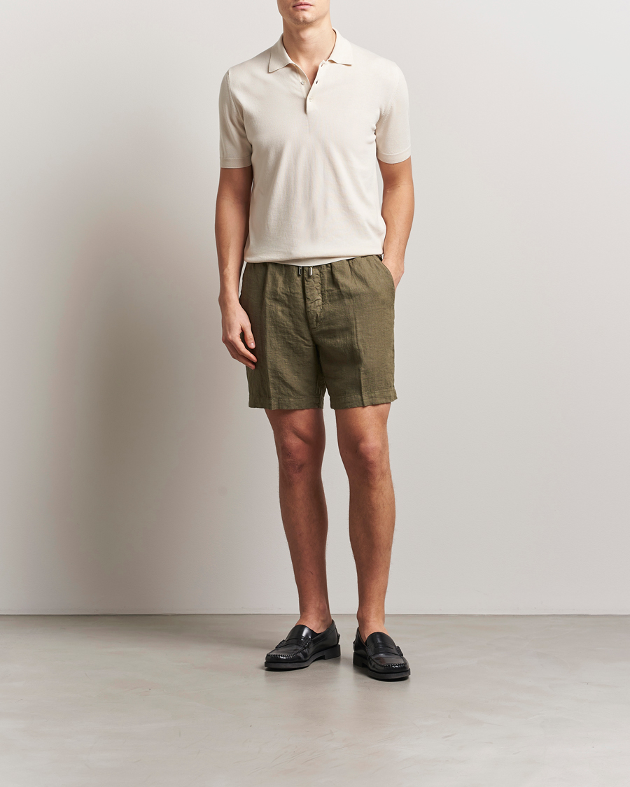 Herre | Shorts | Altea | Linen Drawstring Shorts Military