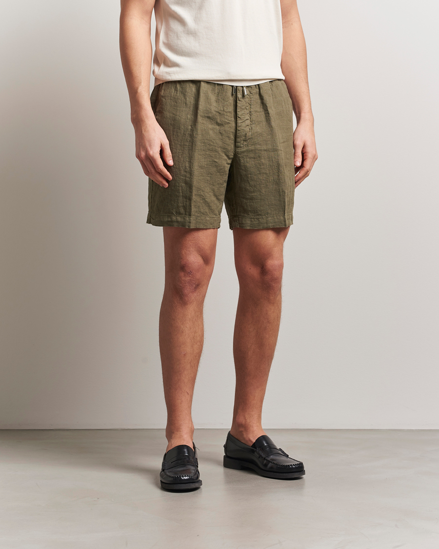 Herre | Shorts | Altea | Linen Drawstring Shorts Military