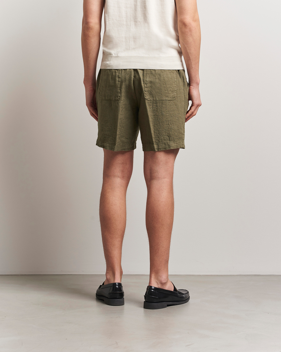 Herre | Shorts | Altea | Linen Drawstring Shorts Military
