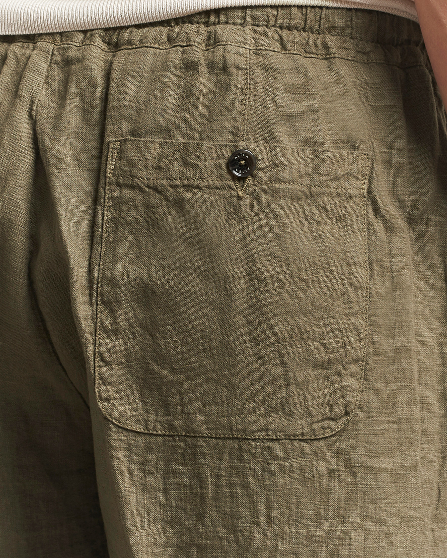 Herre | Shorts | Altea | Linen Drawstring Shorts Military