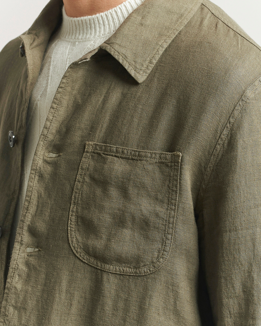 Herre | Jakker | Altea | Linen Chore Jacket Military