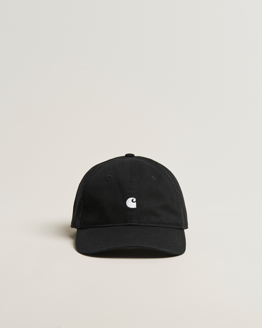 Herre | Carhartt WIP Madison Cotton Twill Logo Cap Black/White | Carhartt WIP | Madison Cotton Twill Logo Cap Black/White
