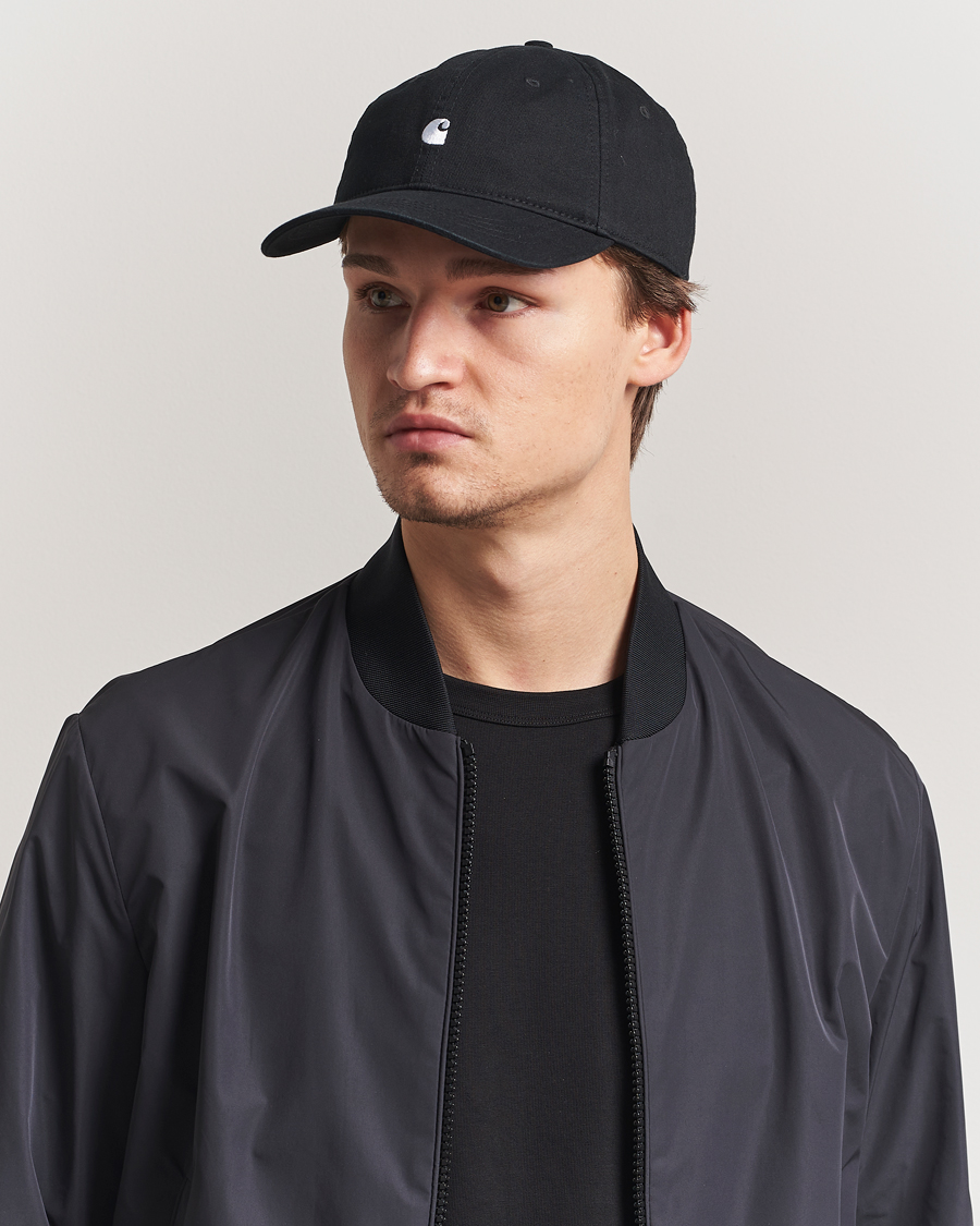 Herre | Carhartt WIP Madison Cotton Twill Logo Cap Black/White | Carhartt WIP | Madison Cotton Twill Logo Cap Black/White