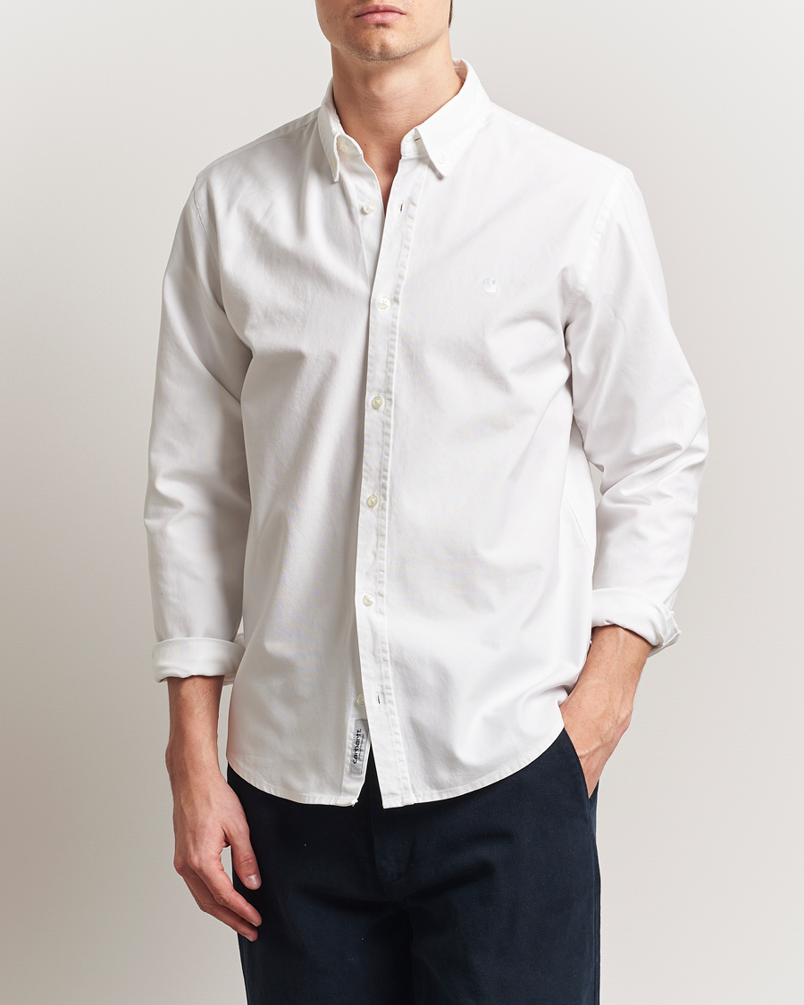 Herre | Skjorter | Carhartt WIP | Bolton Cotton Oxford Shirt White