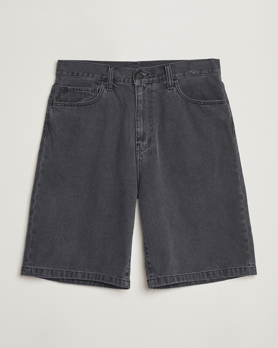 Herre | Shorts | Carhartt WIP | Landon Shorts Robertson Denim Black Heavy Stone