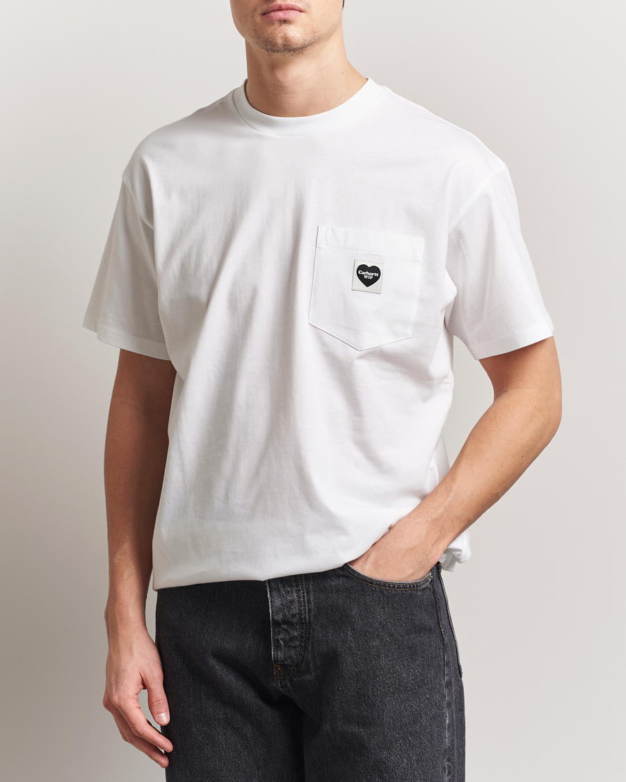 Herre | T-Shirts | Carhartt WIP | Pocket Heart T-Shirt White