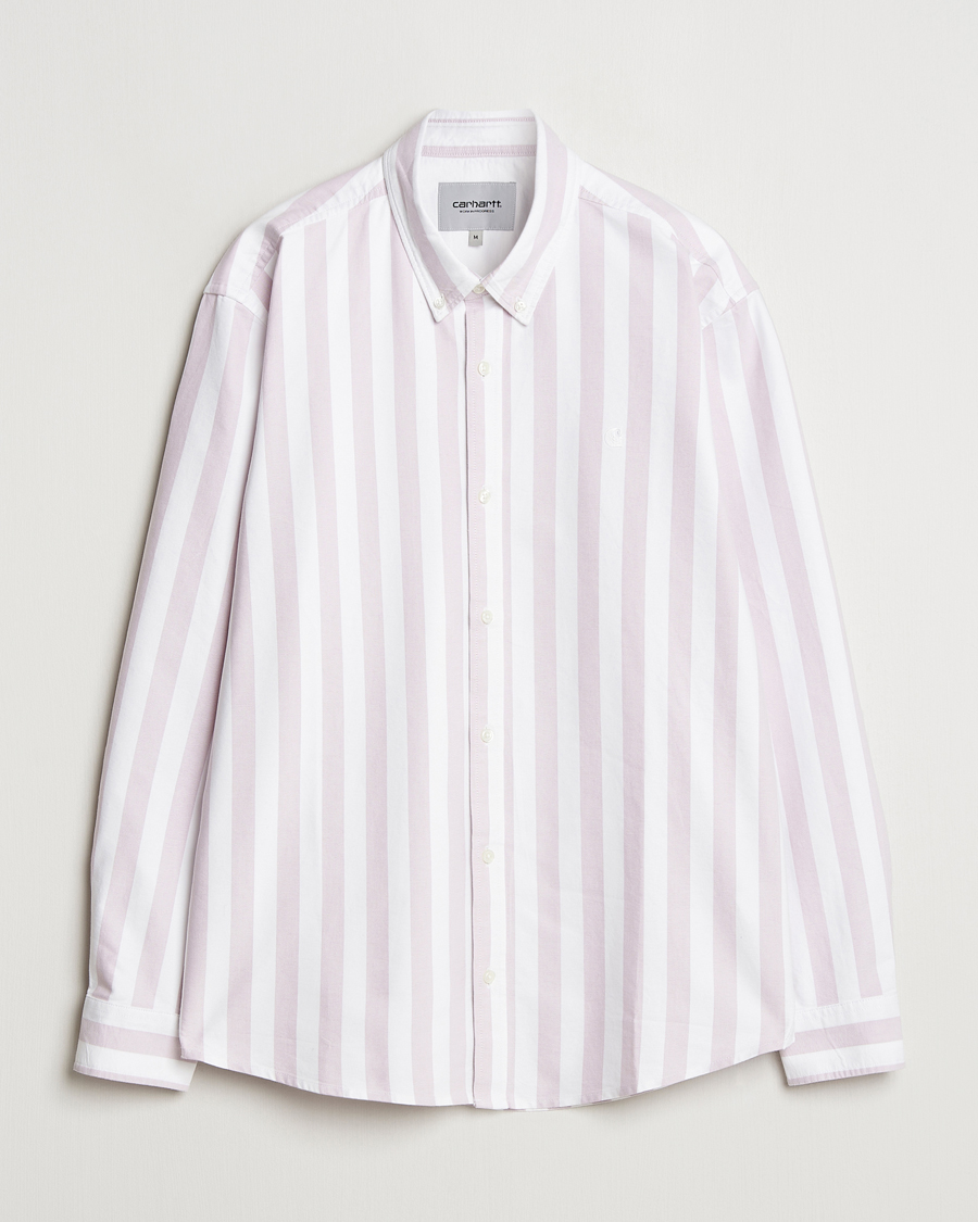 Herre | Skjorter | Carhartt WIP | Dillon Striped Oxford Shirt Hortensia/White