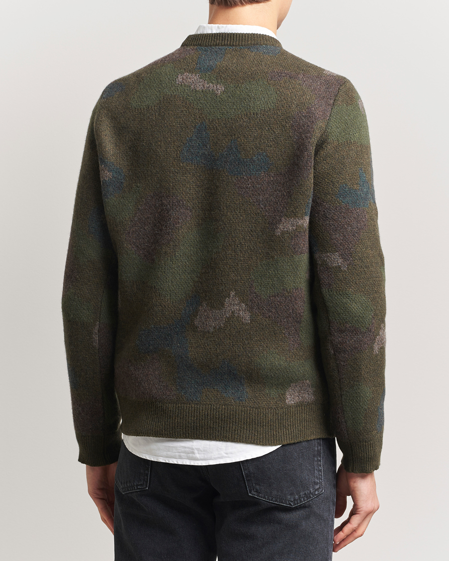 Herre | Gensere | Woolrich | Lambswool Crewneck by Todd Snyder Green Camo