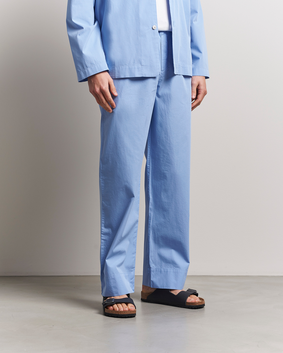 Herre | Pyjamaser og badekåper | Tekla | Poplin Pyjama Pants Cornflower Blue