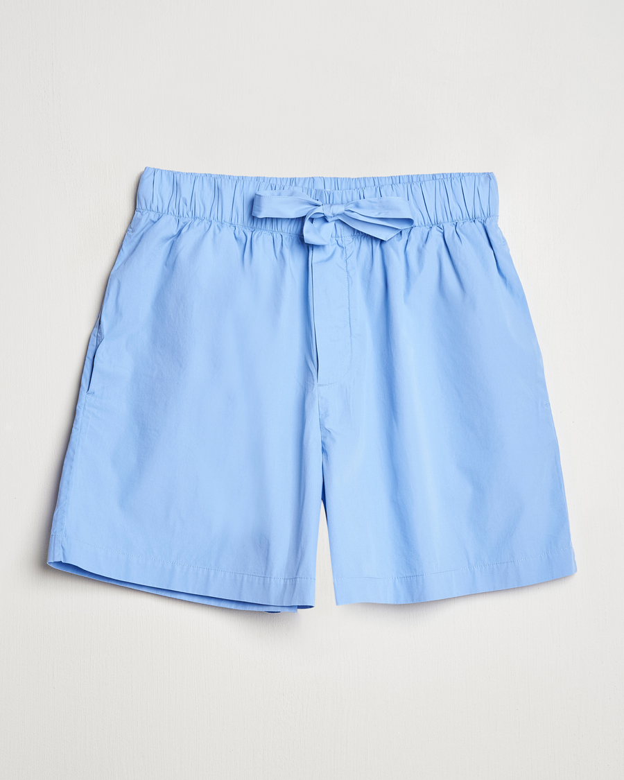 Herre | Pyjamaser og badekåper | Tekla | Poplin Pyjama Shorts Cornflower Blue