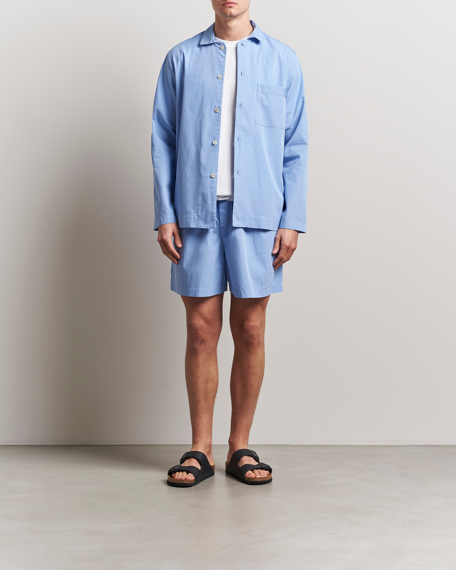 Herre | Pyjamaser og badekåper | Tekla | Poplin Pyjama Shorts Cornflower Blue