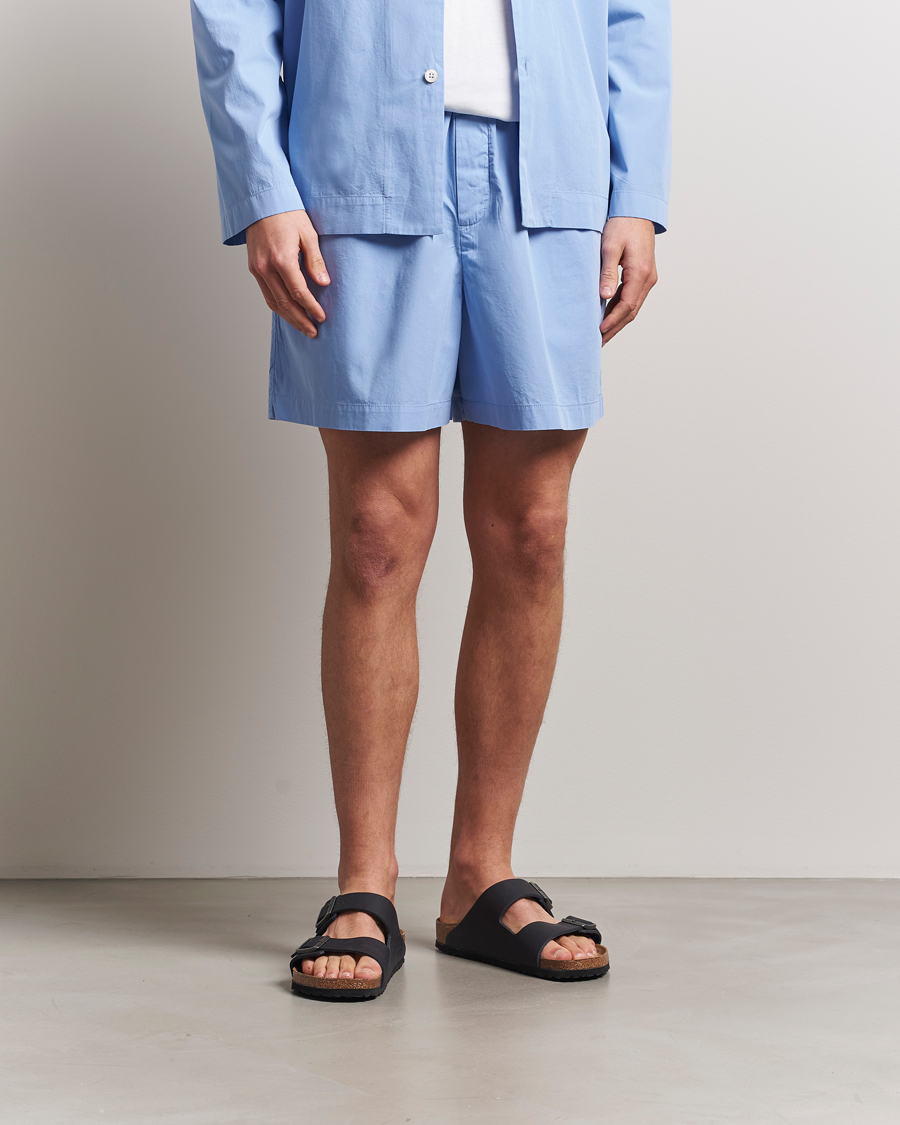 Herre | Pyjamaser og badekåper | Tekla | Poplin Pyjama Shorts Cornflower Blue