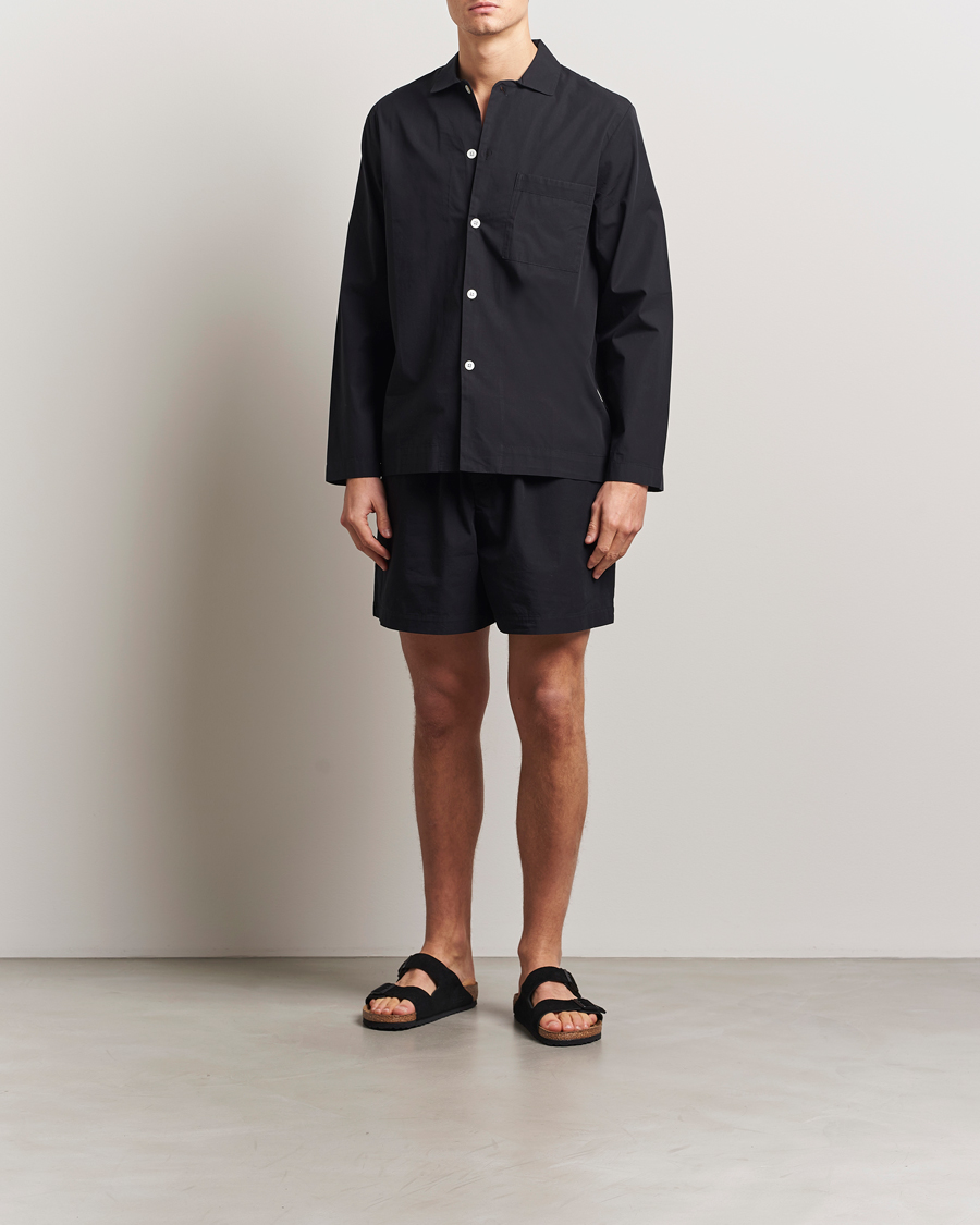 Herre | Pyjamaser og badekåper | Tekla | Poplin Pyjama Shorts All Black