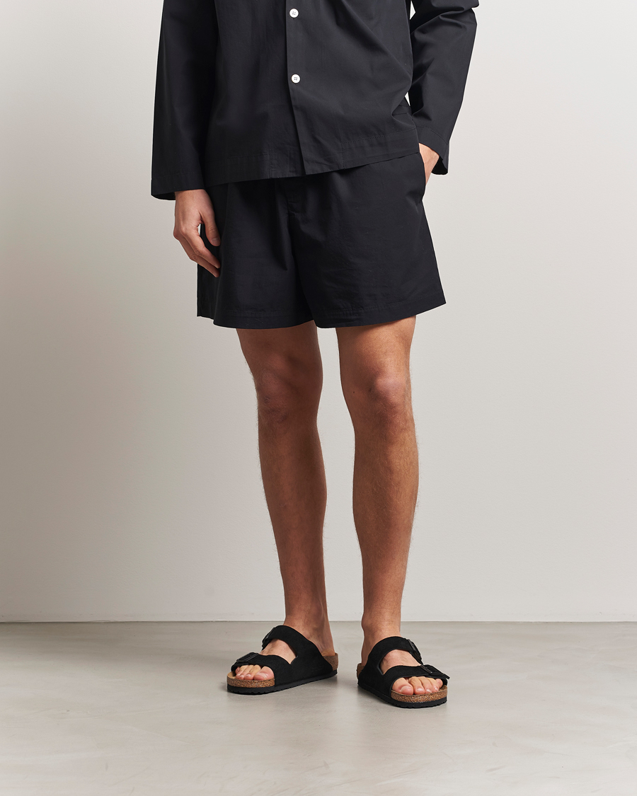 Herre | Pyjamaser og badekåper | Tekla | Poplin Pyjama Shorts All Black