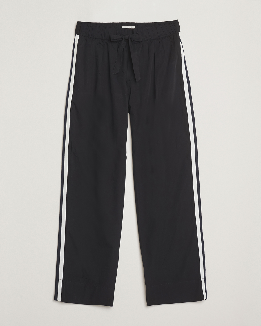 Herre | Pyjamaser og badekåper | Tekla | Grosgrain Stripes Pyjama Pants All Black