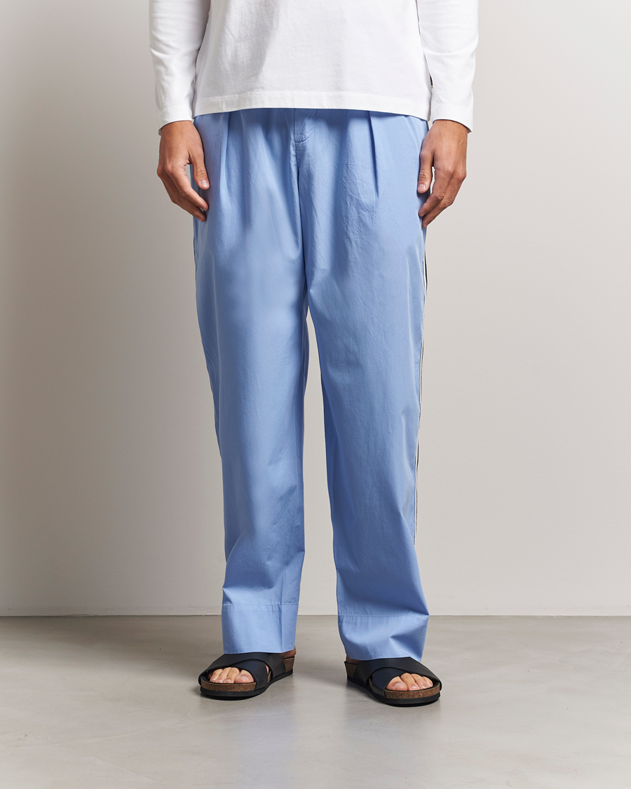 Herre | Pyjamaser og badekåper | Tekla | Grosgrain Stripes Pyjama Pants Cornflower Blue