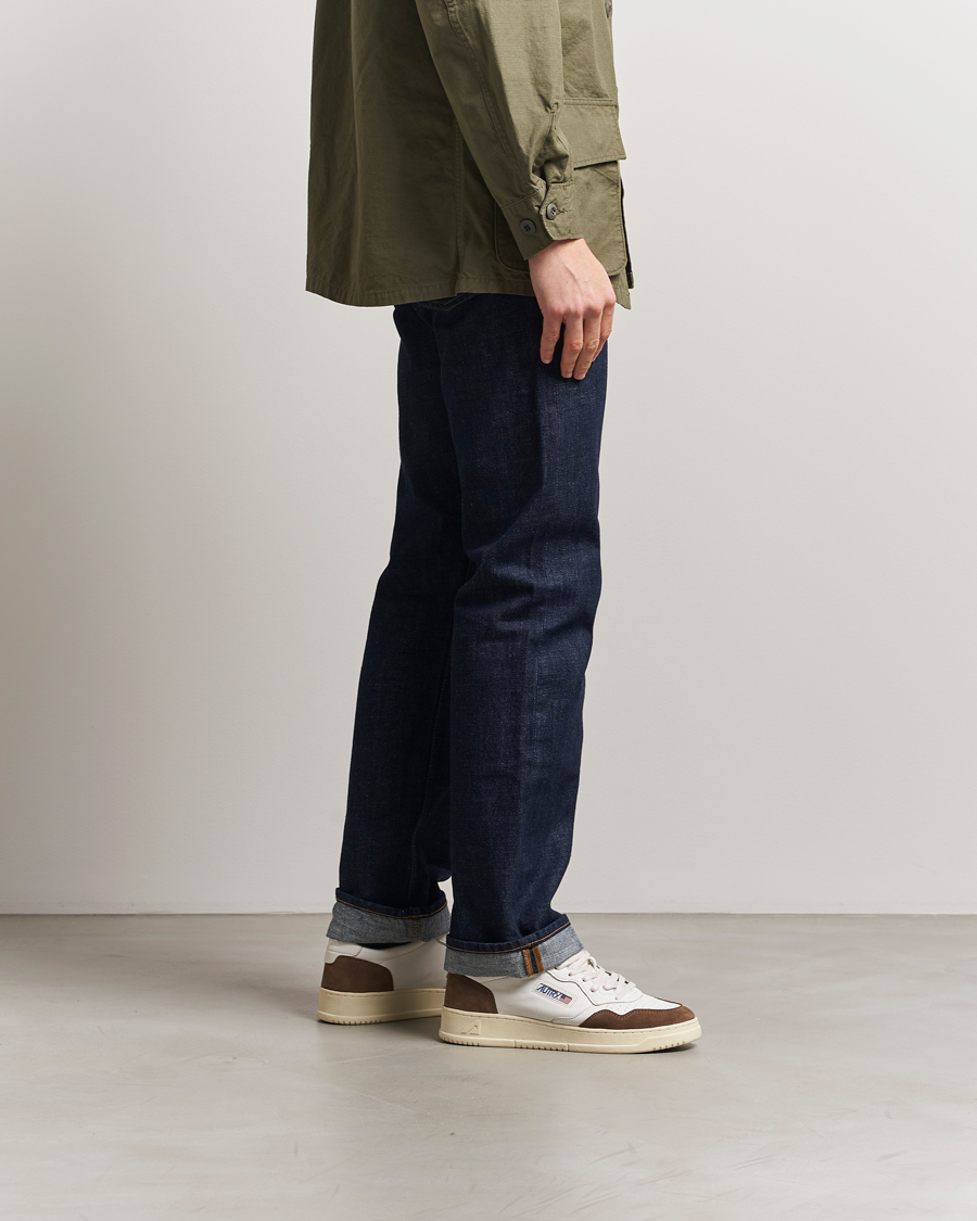 Herre | Sneakers | Autry | Medalist Low Super Soft Goat Leather Sneaker White/Brown