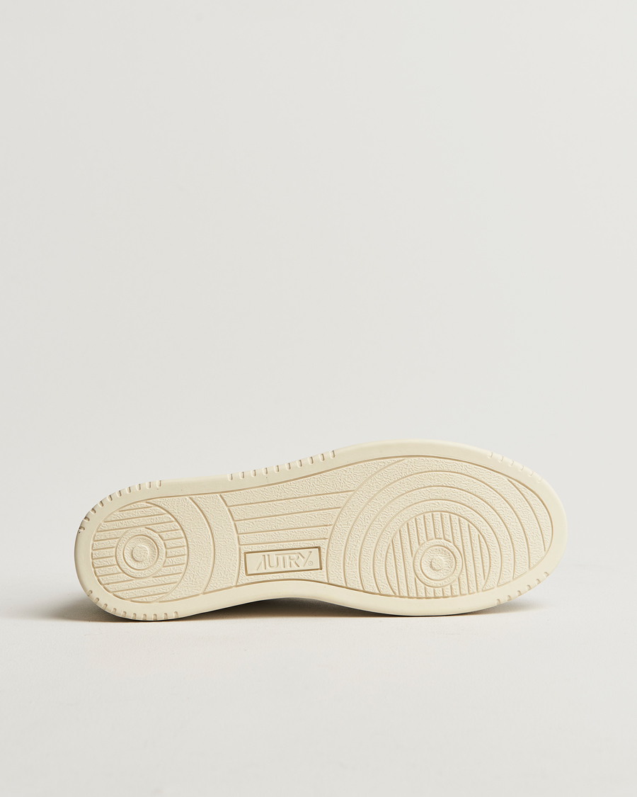 Herre | Sneakers | Autry | Medalist Low Super Soft Goat Leather Sneaker White/Green
