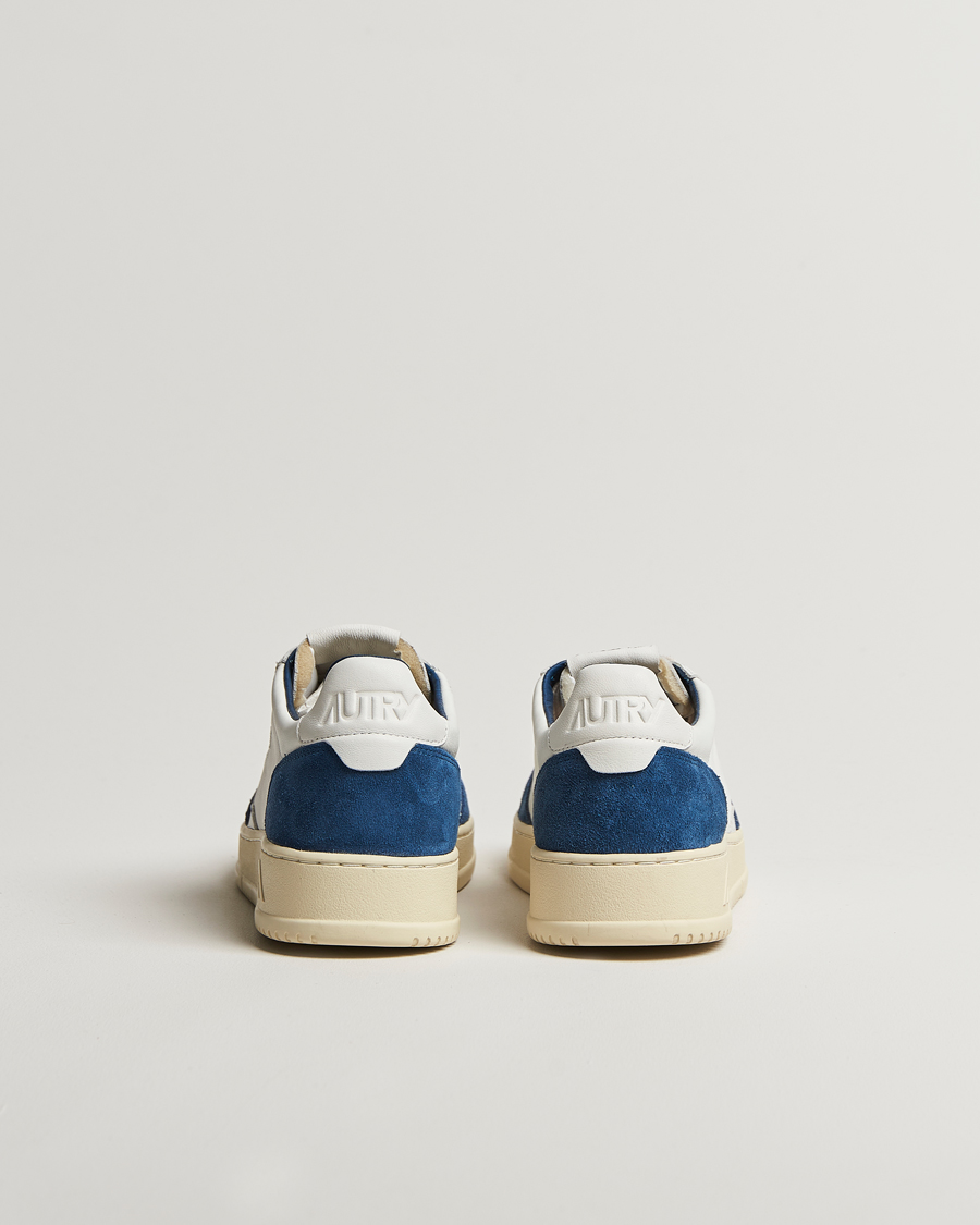 Herre | Sneakers | Autry | Medalist Low Super Soft Goat Leather Sneaker White/Navy