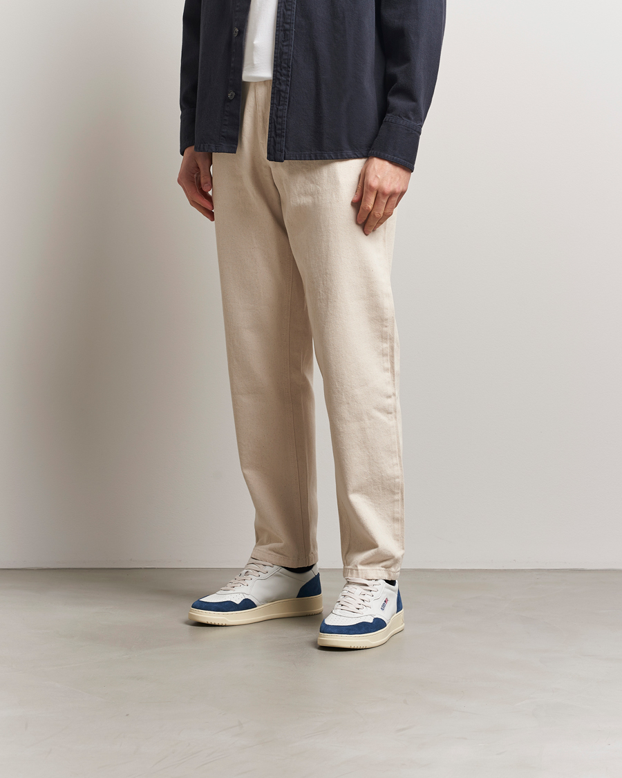 Herre | Sneakers | Autry | Medalist Low Super Soft Goat Leather Sneaker White/Navy
