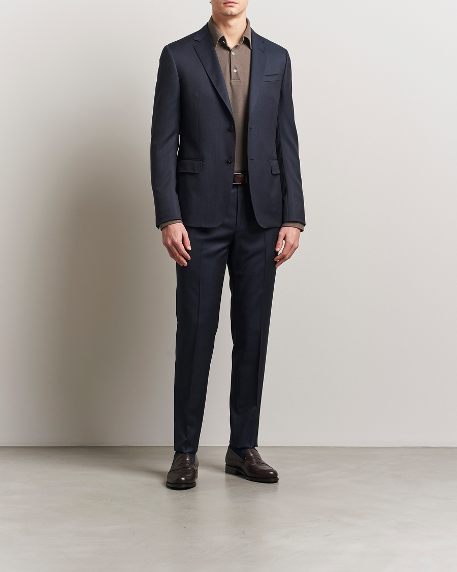 Herre | Dresser | Zegna | Tailored Wool Suit Navy